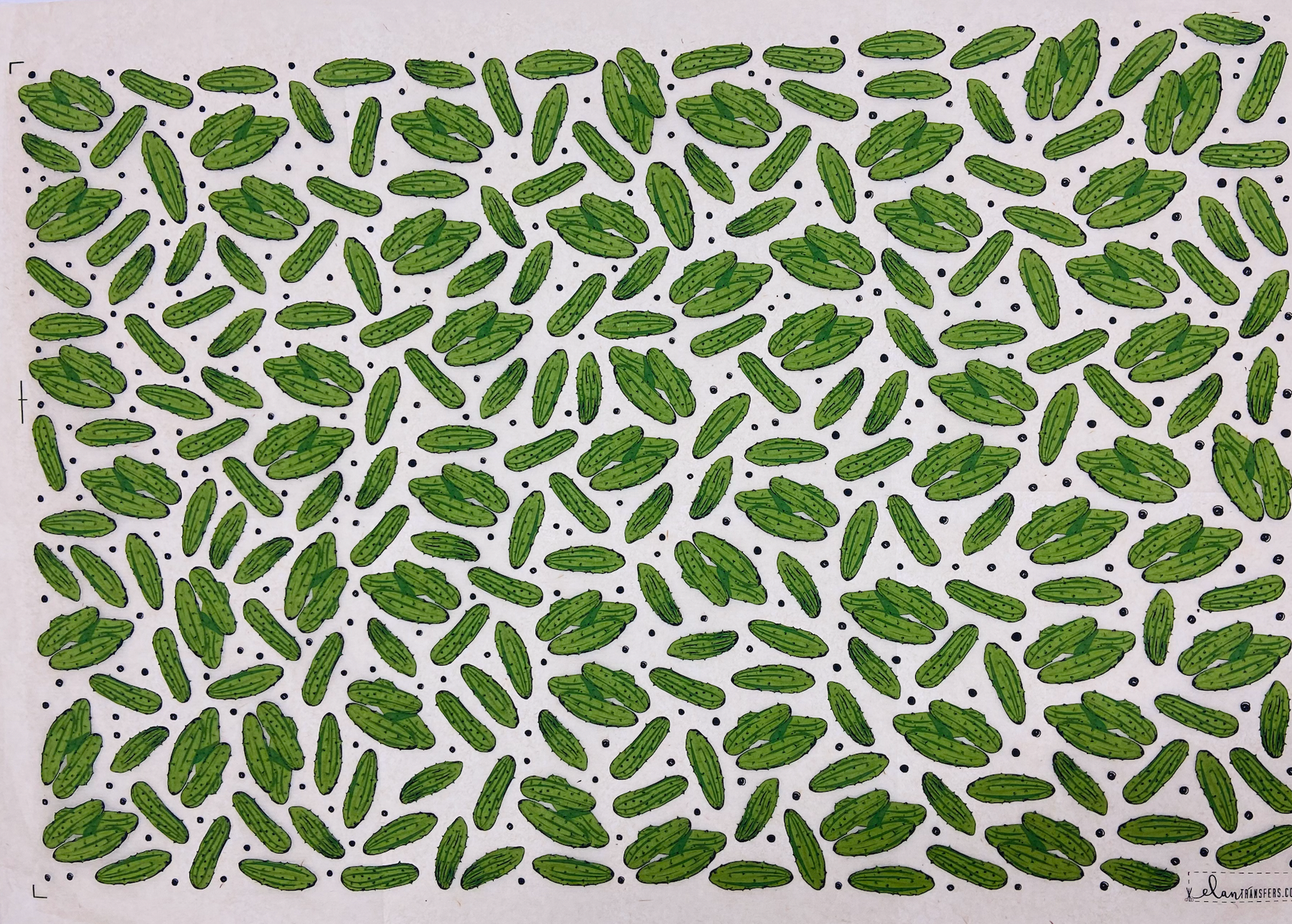 Pickles - Underglaze Transfer Sheet - Multi Colored