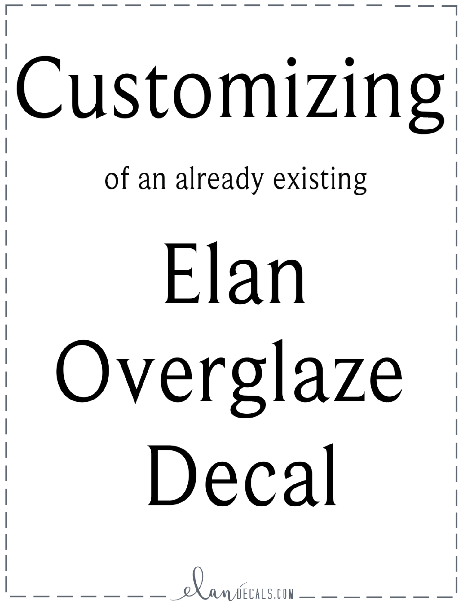 Customized Overglaze Sheet