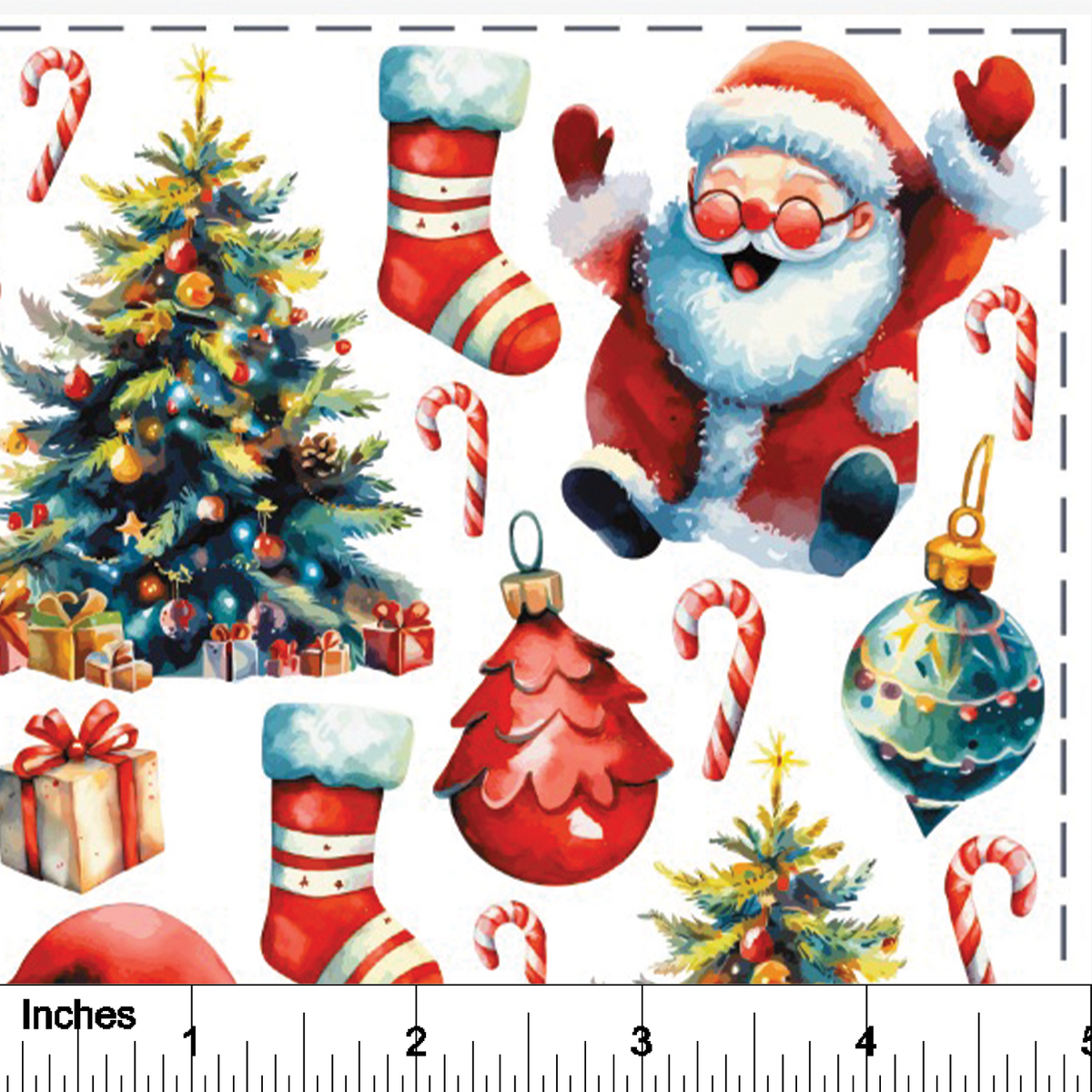Jolly Santa - Overglaze Decal Sheet