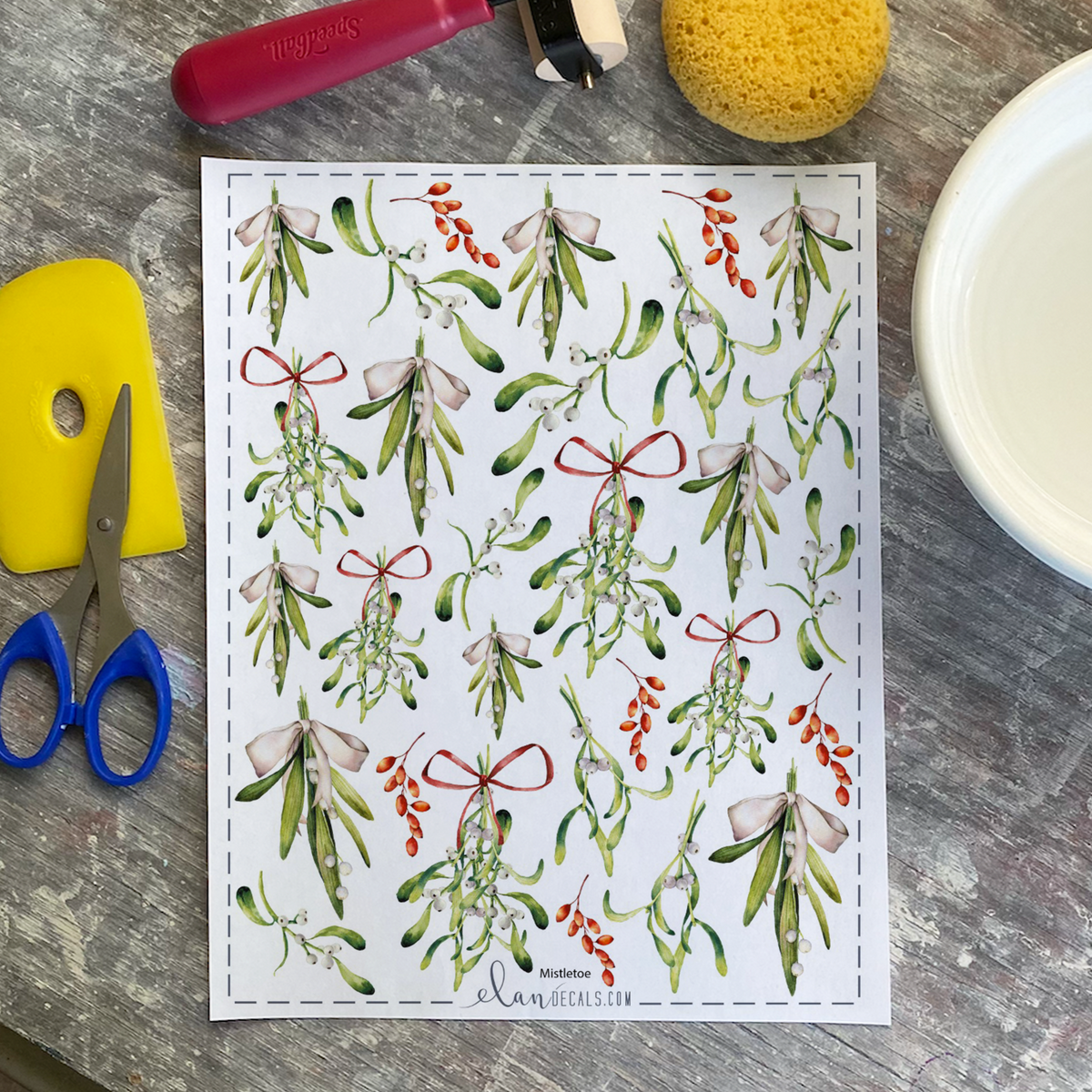 Mistletoe - Overglaze Decal Sheet