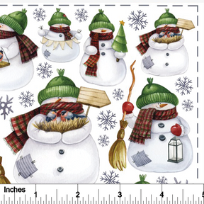 Snowman Green Hats - Overglaze Decal Sheet