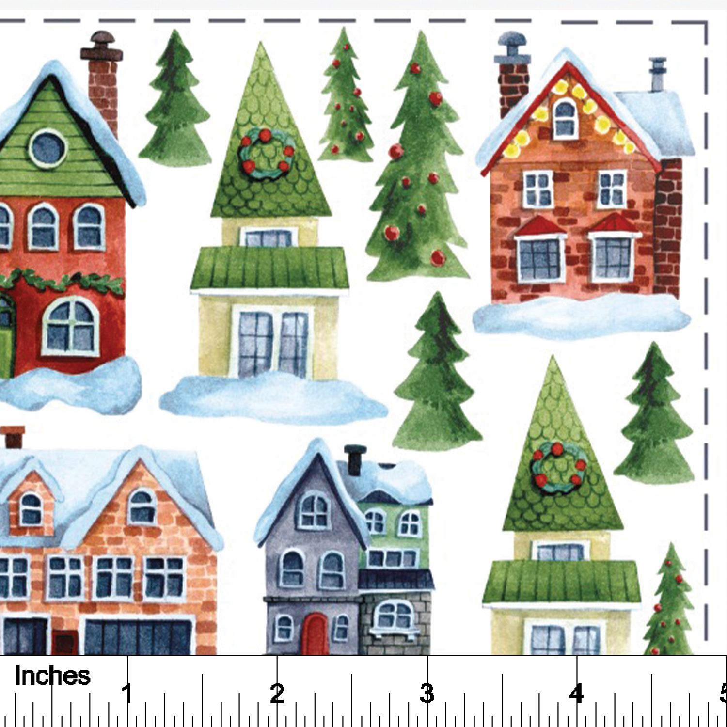 Snowy Houses - Overglaze Decal Sheet