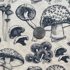 Mushrooms Natural - Underglaze Transfer Sheet - You Choose Color