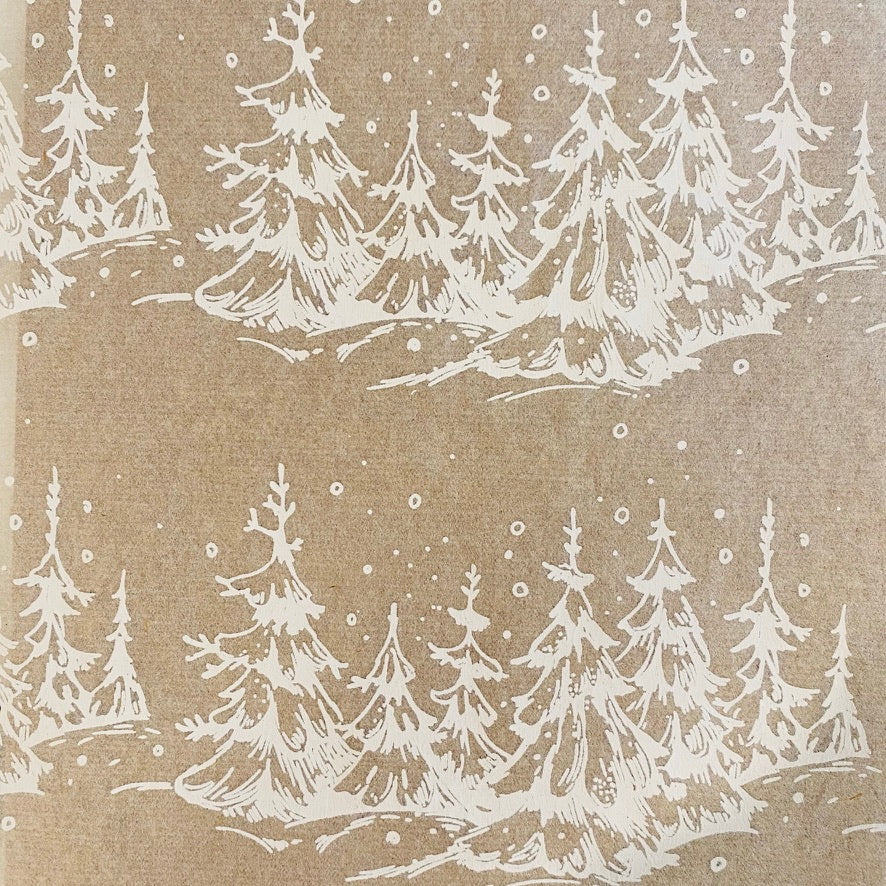 Snowy Trees - Underglaze Transfer Sheet - You Choose Color