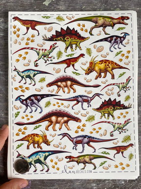 Dinosaurs - Overglaze Decal Sheet