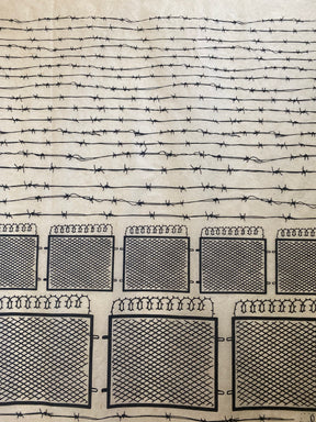 Barbed Wire - Underglaze Transfer Sheet - Black