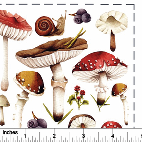 Mushrooms Natural - Overglaze Decal Sheet
