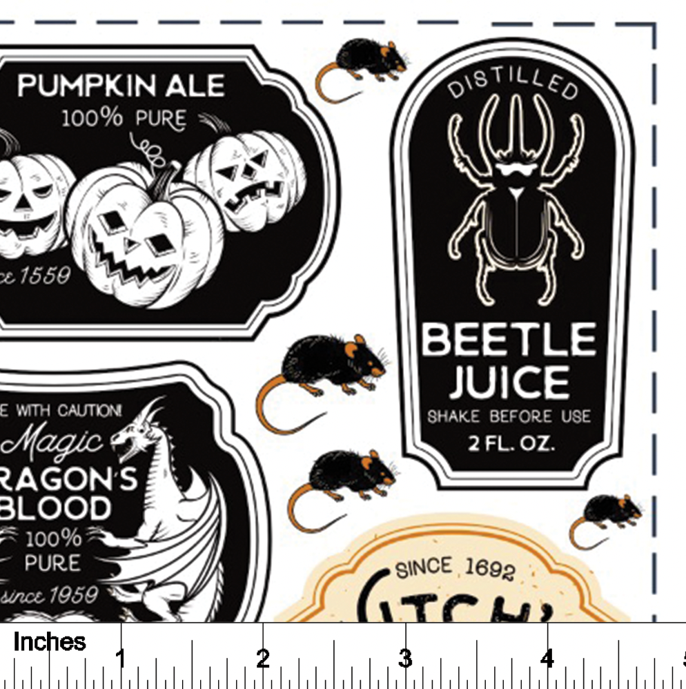 Halloween Labels 1 - Overglaze Decal Sheet