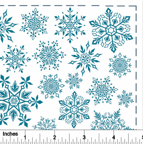 Snowflakes Blue - Overglaze Decal Sheet