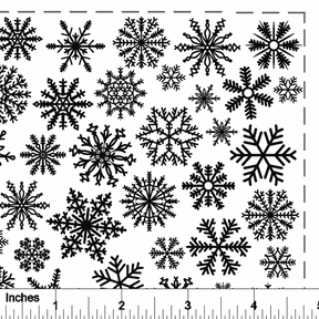 Snowflakes Black - Overglaze Decal Sheet