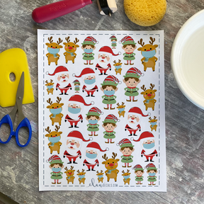 Santa and Friends - Overglaze Decal Sheet