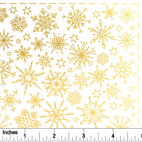 Snowflakes - 24K GOLD - Overglaze Decal Sheet