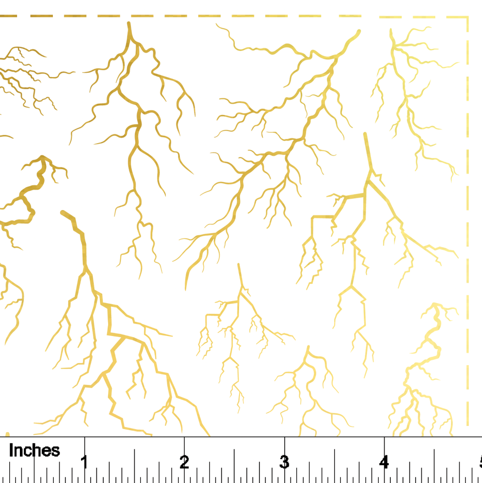 Lightning - 24K GOLD - Overglaze Decal Sheet