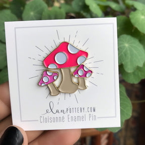Mushrooms Enamel Pin (you choose color)