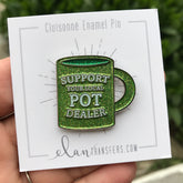 Pot Dealer Mug GLOW Enamel Pin
