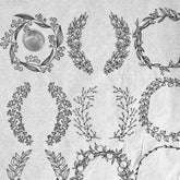 Floral Wreaths - Underglaze Transfer Sheet
