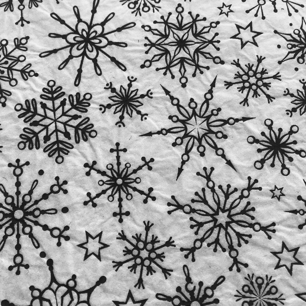 Snowflakes - Underglaze Transfer Sheet - You Choose Color